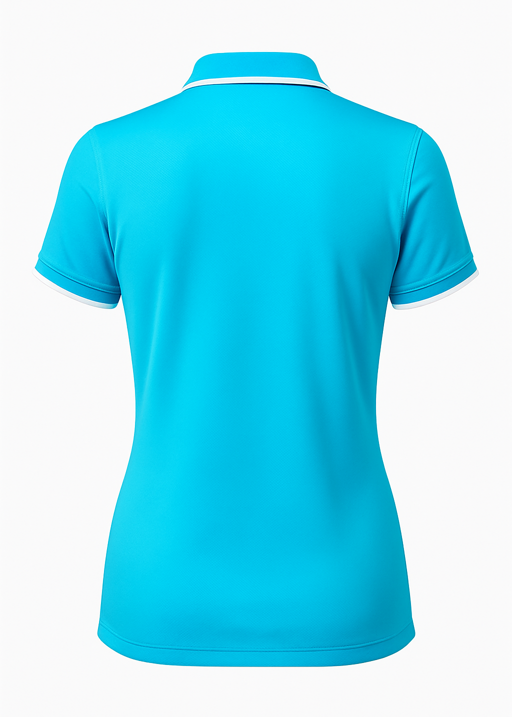 Ladies Button Golf Polo Shirt -  Blue Atoll