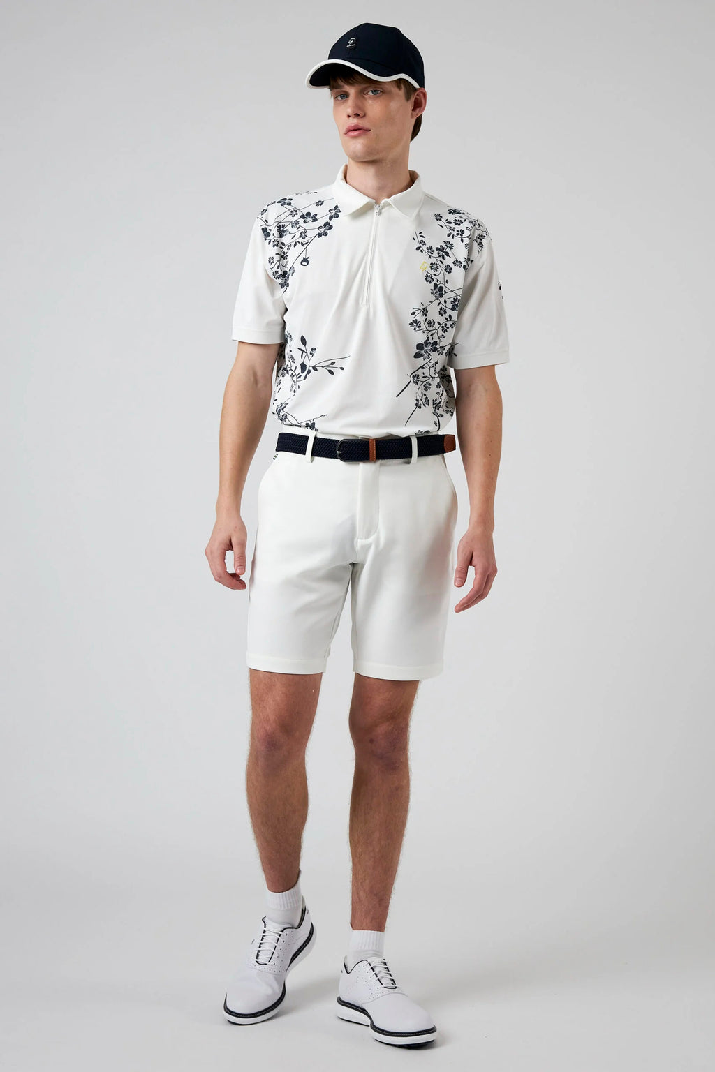 Zip Polo Flower Print