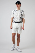 Zip Polo Flower Print