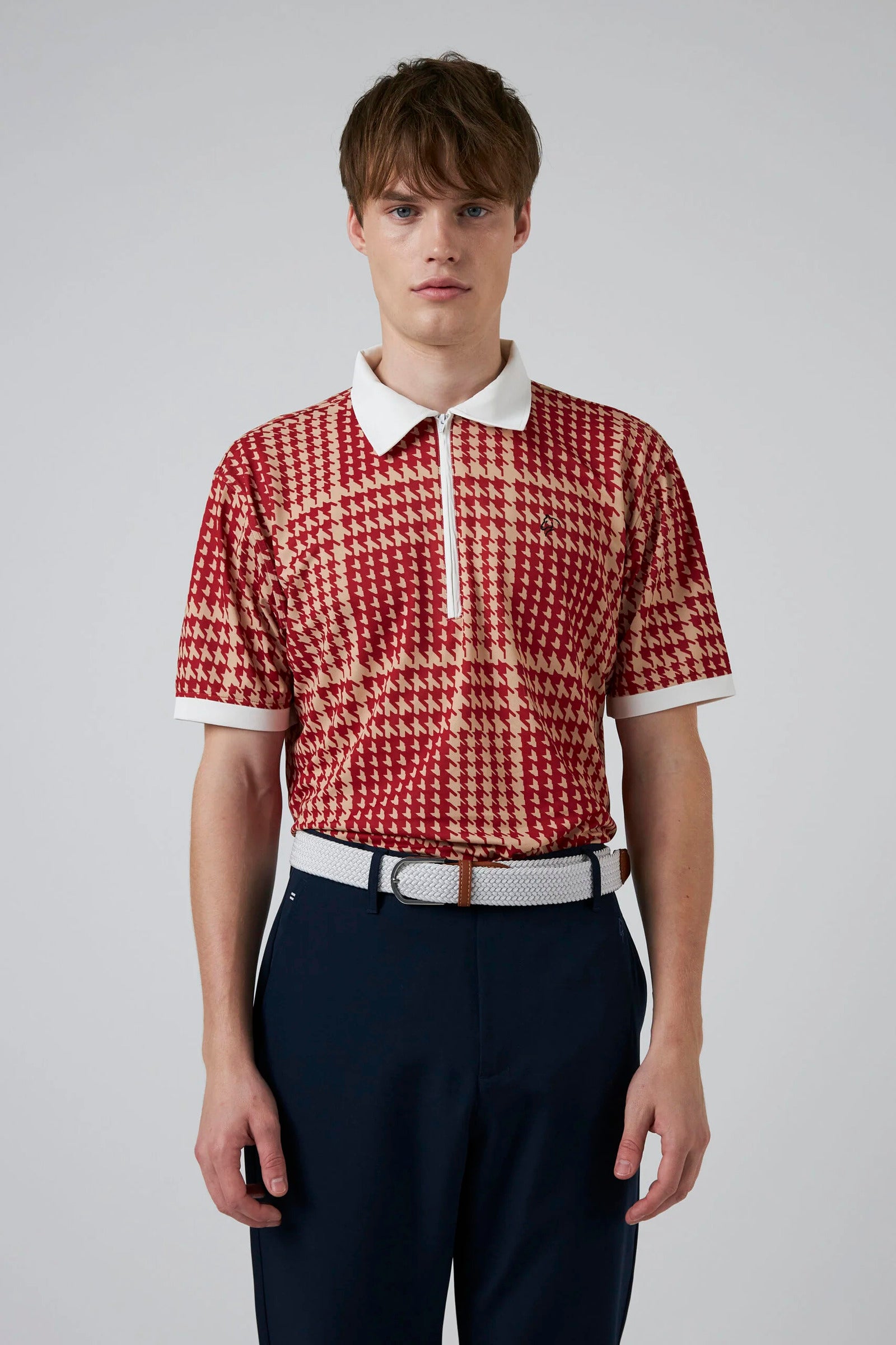 Zip Polo Houndstooth by Keltic Golf