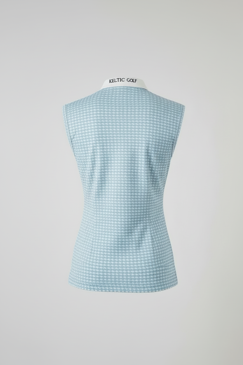 Ladies Zip Polo - Iced Blue