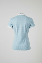 Ladies Zip Polo - Iced Blue