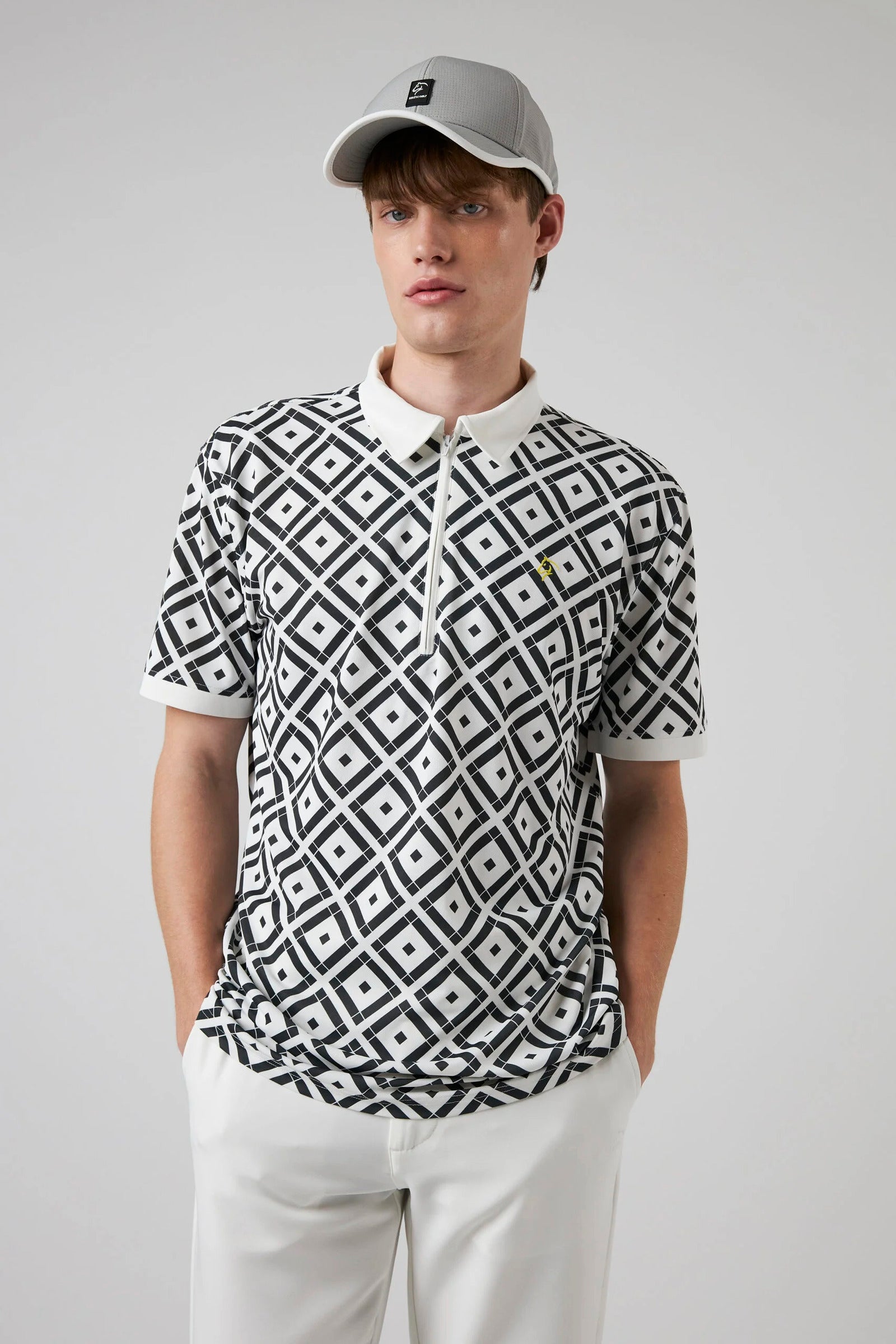 Zip Polo Square Pattern - Keltic Golf