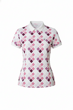 Zip Polo - Geometric Pinks