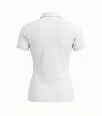 Ladies Button Golf Polo Shirt - White