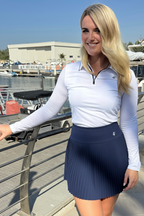 The Pleated Skirt - Navy