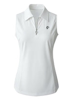 The Sleeveless Ladies Polo - Pure White