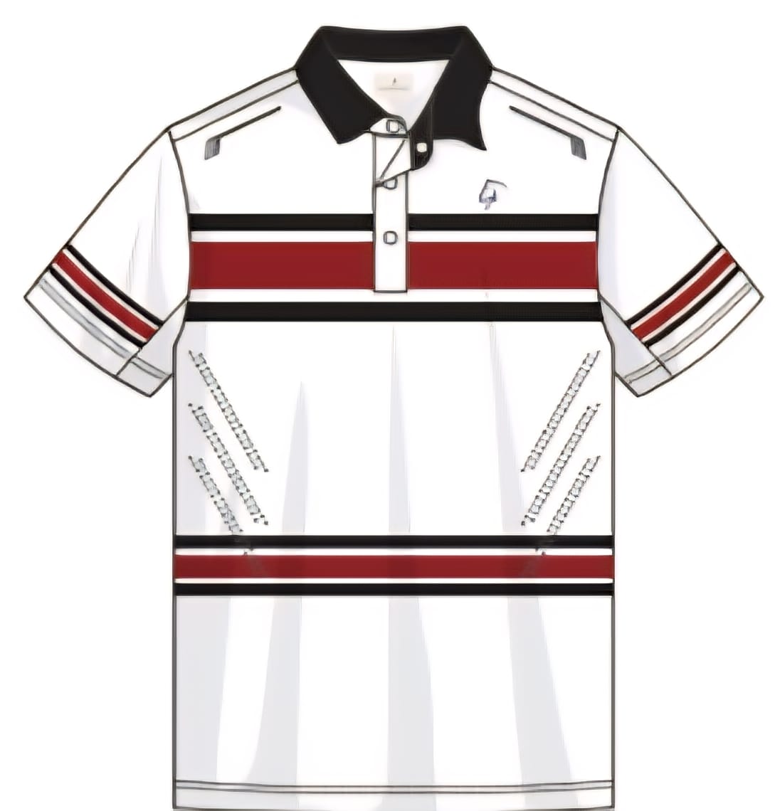 Men’s Premium Polo - White/ Red/ Navy