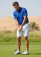 Men’s Premium Polo - Classic Blue