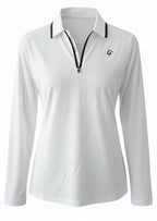 Ladies Sleeved Golf Polo - Pure White