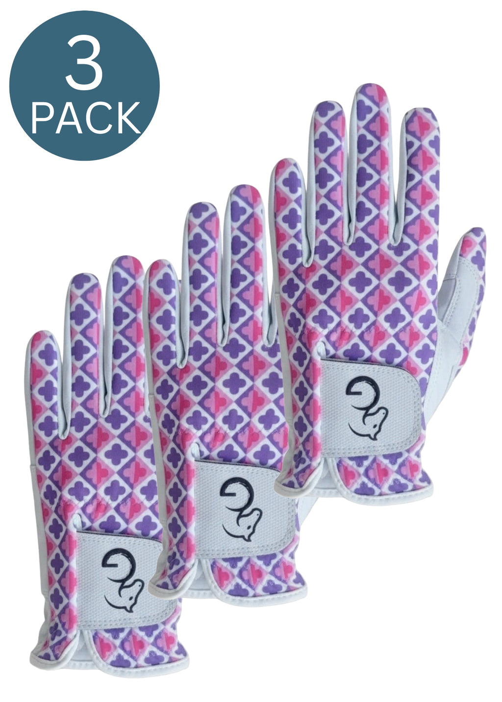 Ladies Gloves - Purple - 3 pieces