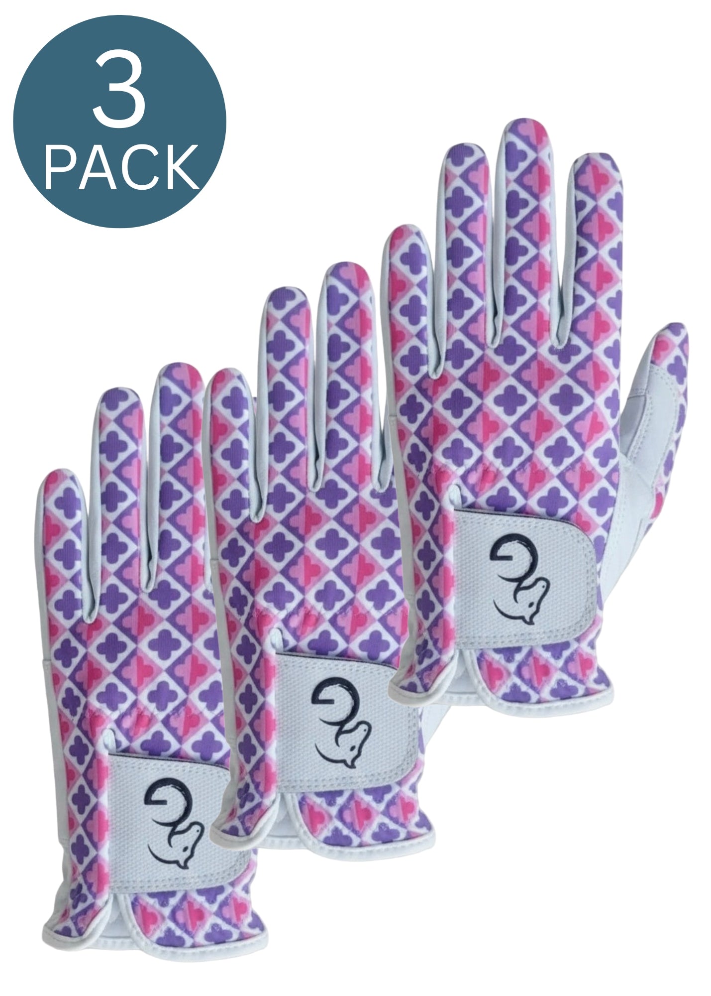Ladies Gloves - Purple - 3 pieces