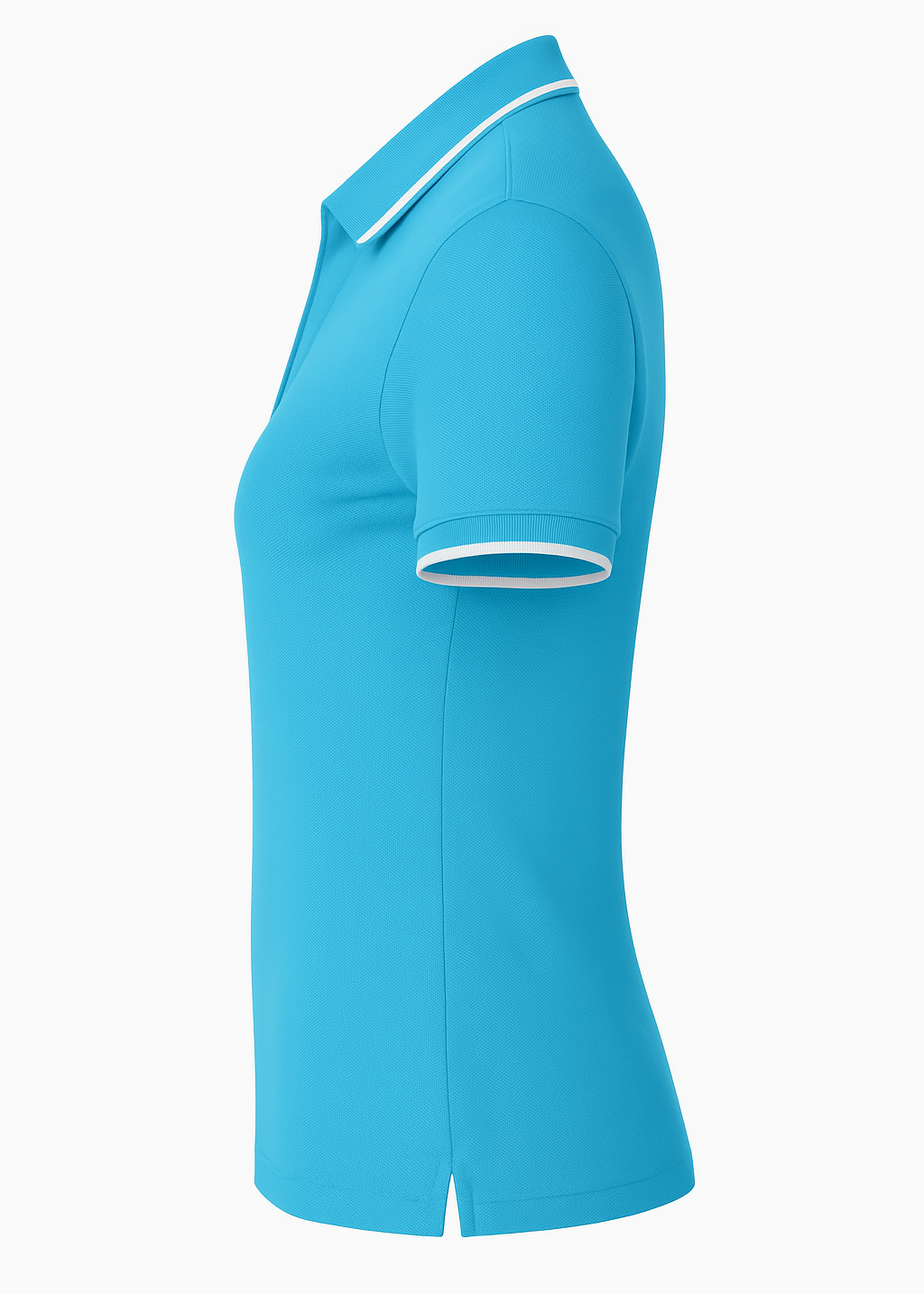 Ladies Button Golf Polo Shirt -  Blue Atoll