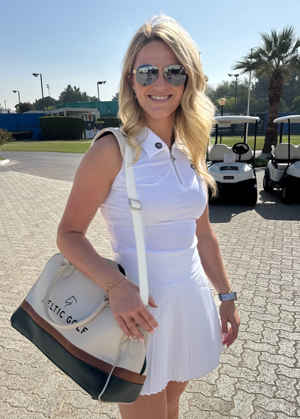 The Sleeveless Ladies Polo - Pure White
