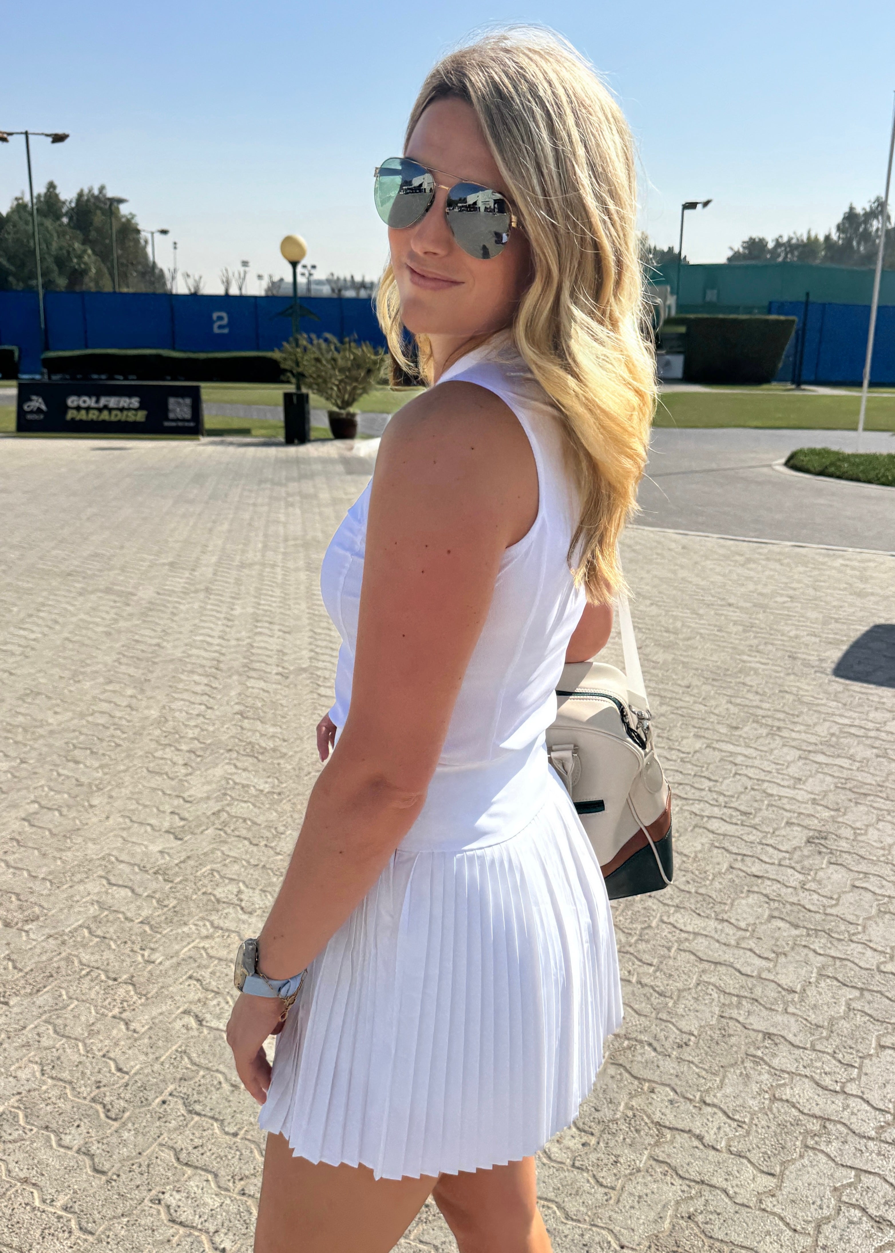 The Pleated Skirt - White – Keltic Golf