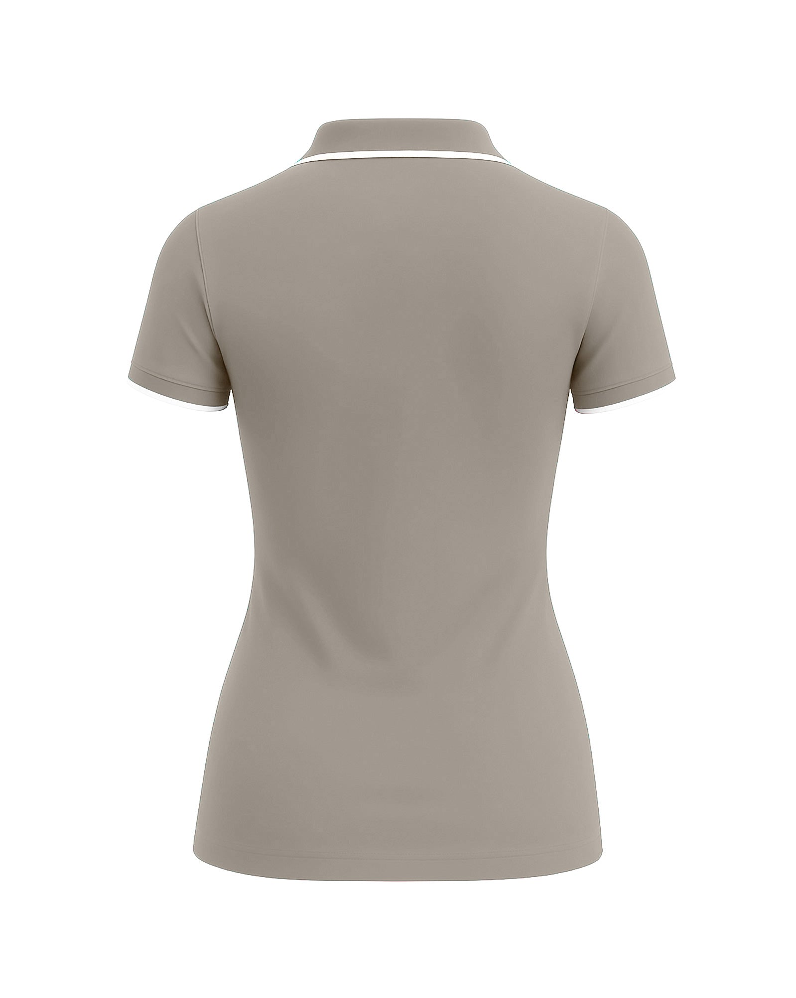 Ladies Button Golf Polo Shirt - Oatmeal