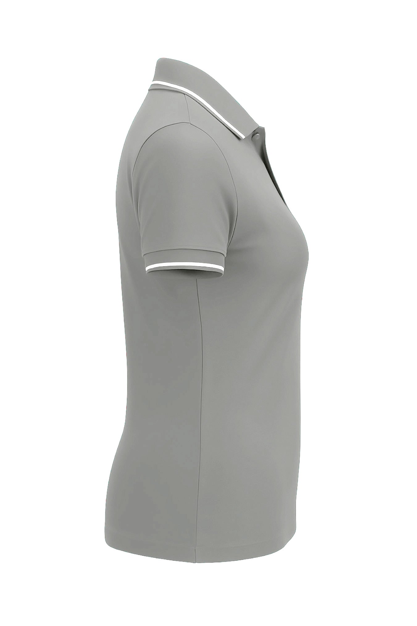 Ladies Button Golf Polo Shirt -  Ultimate Grey