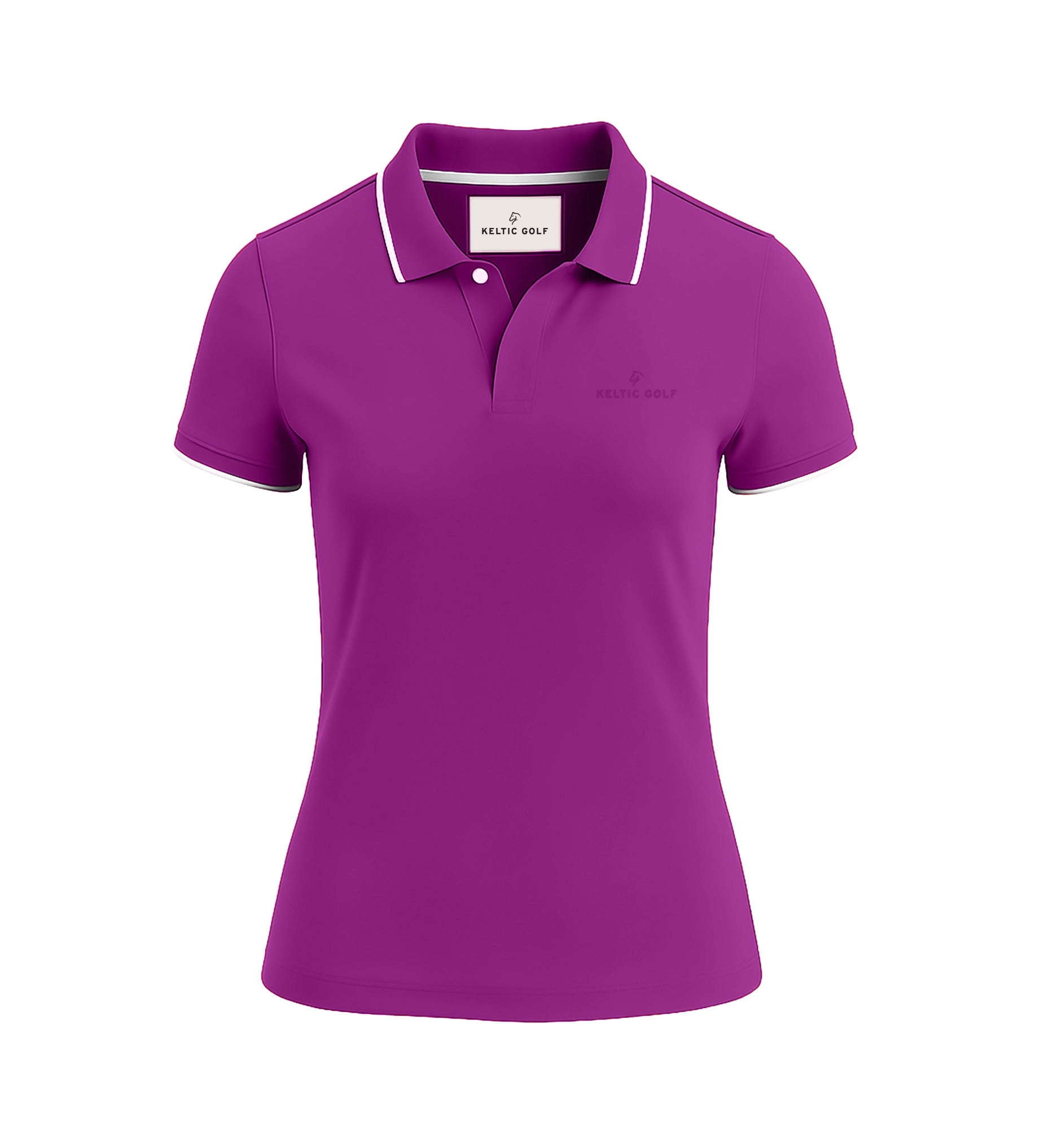 Ladies Button Golf Polo Shirt -  Hyacinth Violet