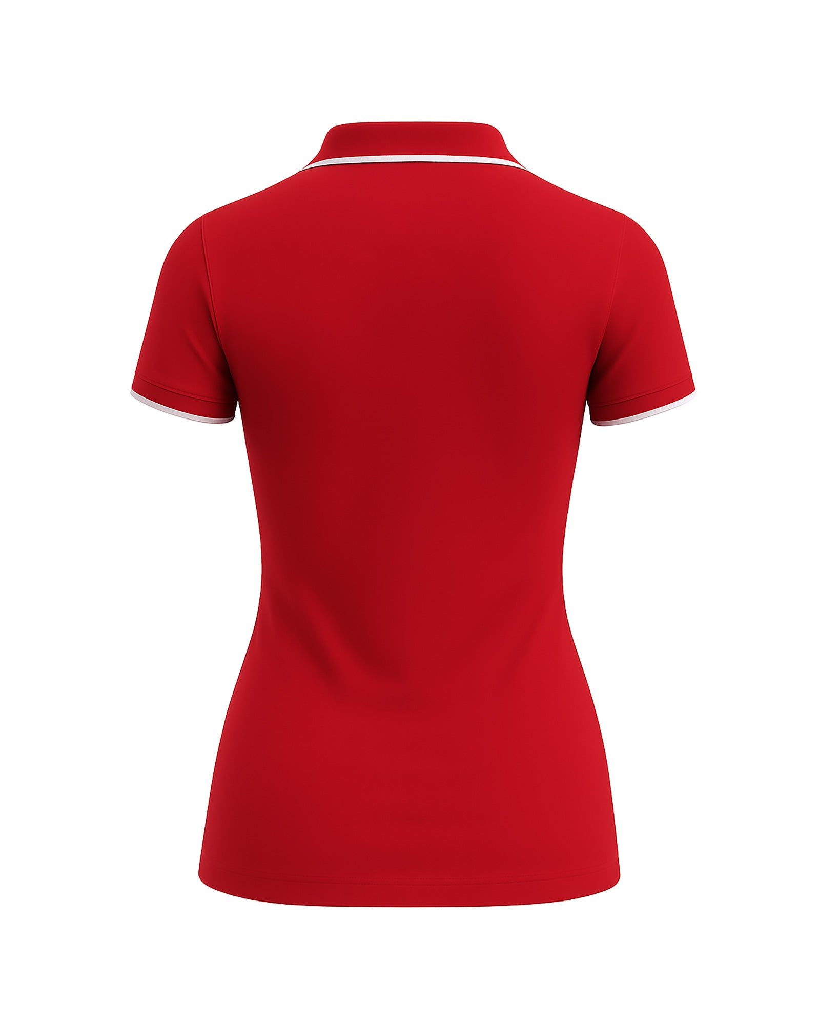 Ladies Button Golf Polo Shirt - Goji Berry