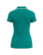 Ladies Button Golf Polo Shirt - Winter Green