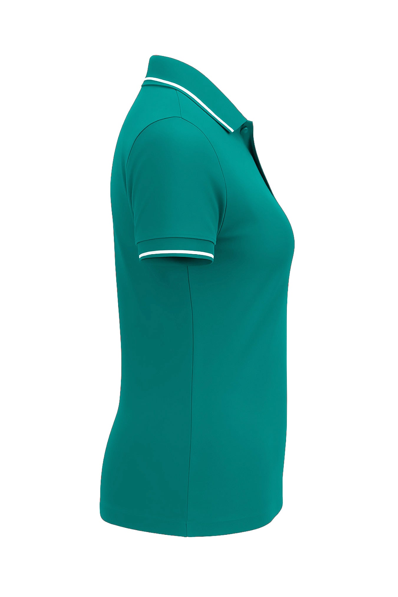 Ladies Button Golf Polo Shirt - Winter Green