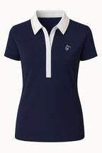 The Ladies Classic Polo - Navy Gold