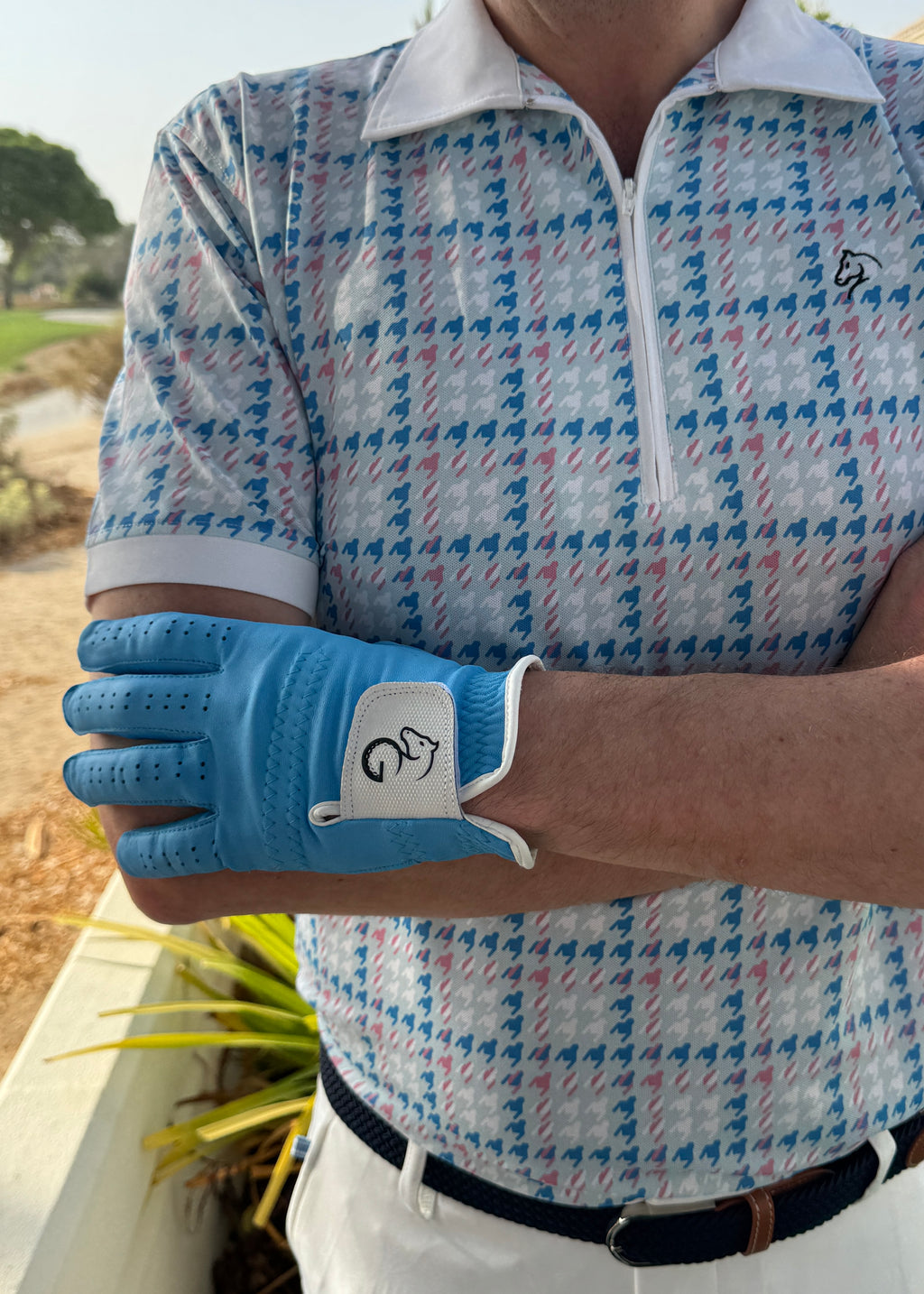 Mens Cabretta Leather Gloves - Blue