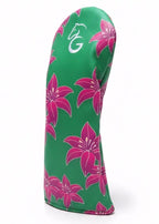 Head Covers - Green + Pink Floral