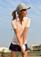 The Ladies Mesh Polo - Ice Pink