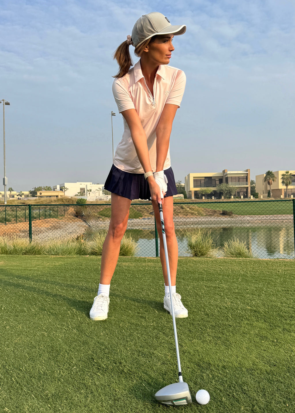 The Ladies Mesh Polo - Ice Pink