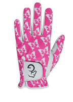 Ladies Gloves - Pink Butterfly - 3 pieces