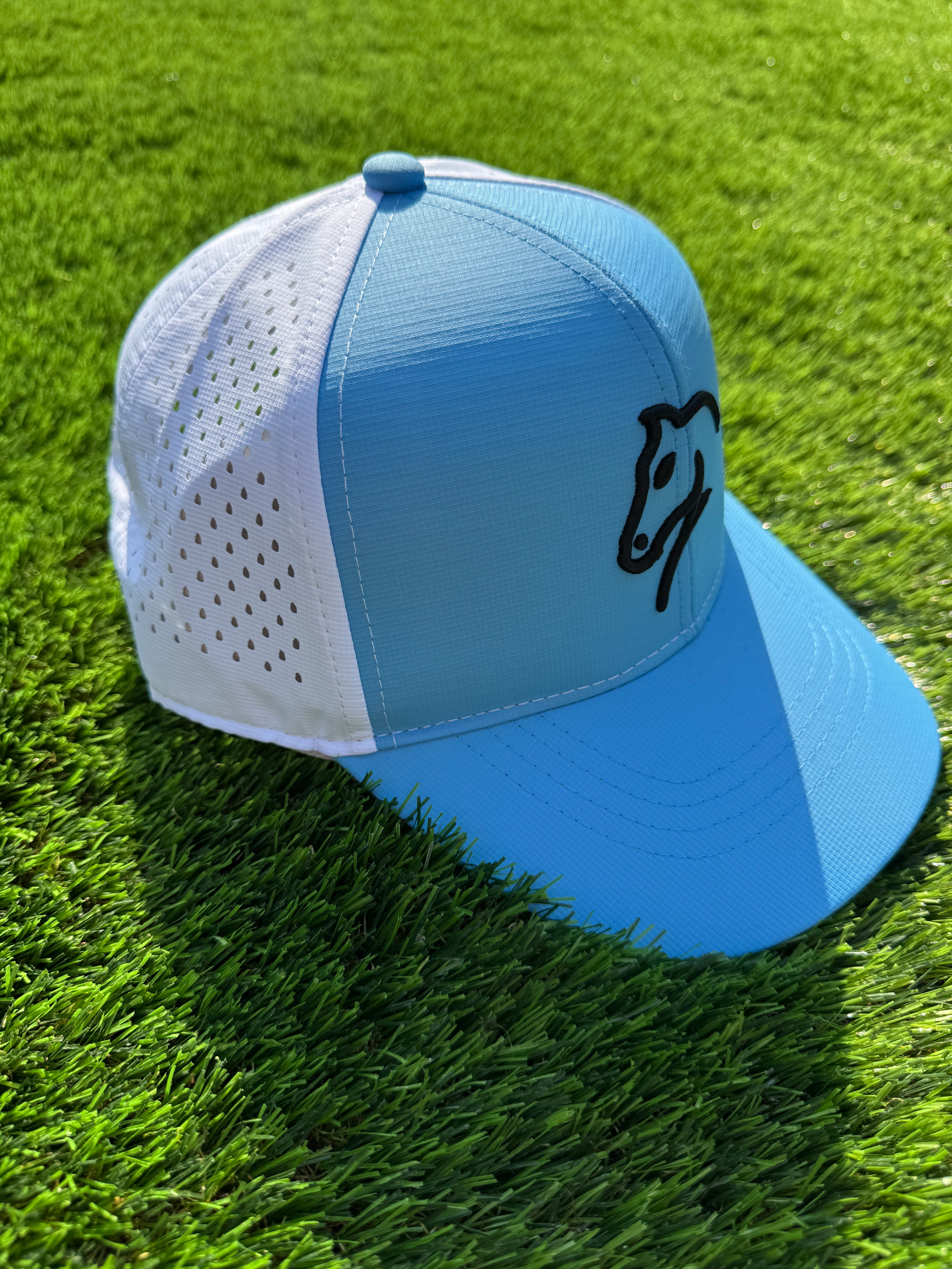 The Keltic Cap - Light Blue & White