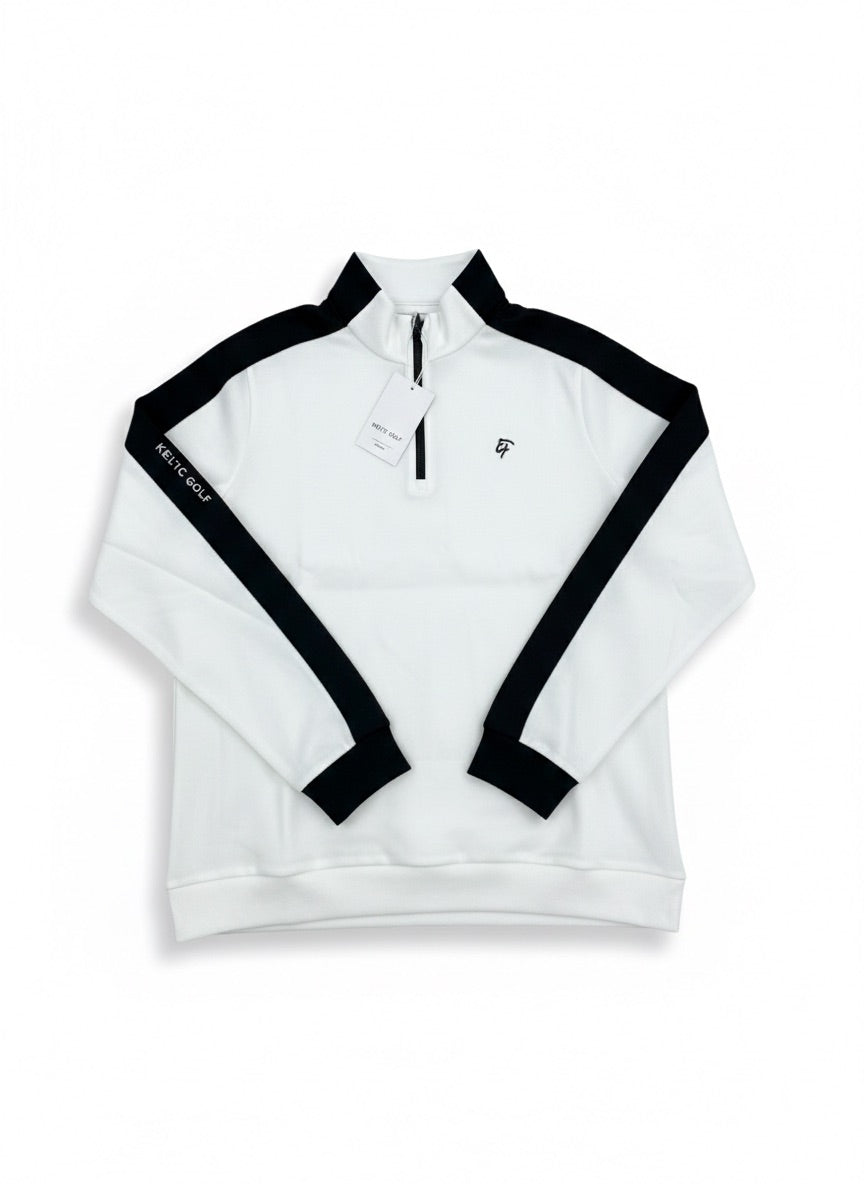 The Fairway Zip Sweater - White