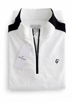 The Fairway Zip Sweater - White