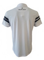 Men's Premium Polo - White/ Navy Stripe