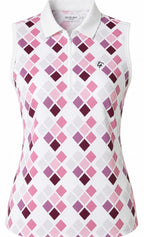 Zip Polo - Geometric Pinks