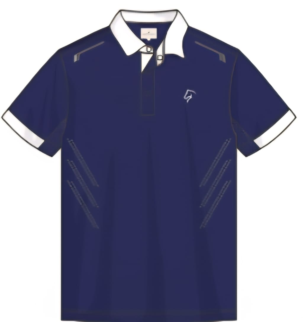 Men’s Premium Polo - Navy/White