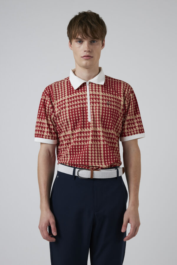 Zip Polo Houndstooth by Keltic Golf