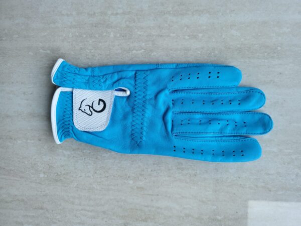 Mens blue cabretta leather gloves