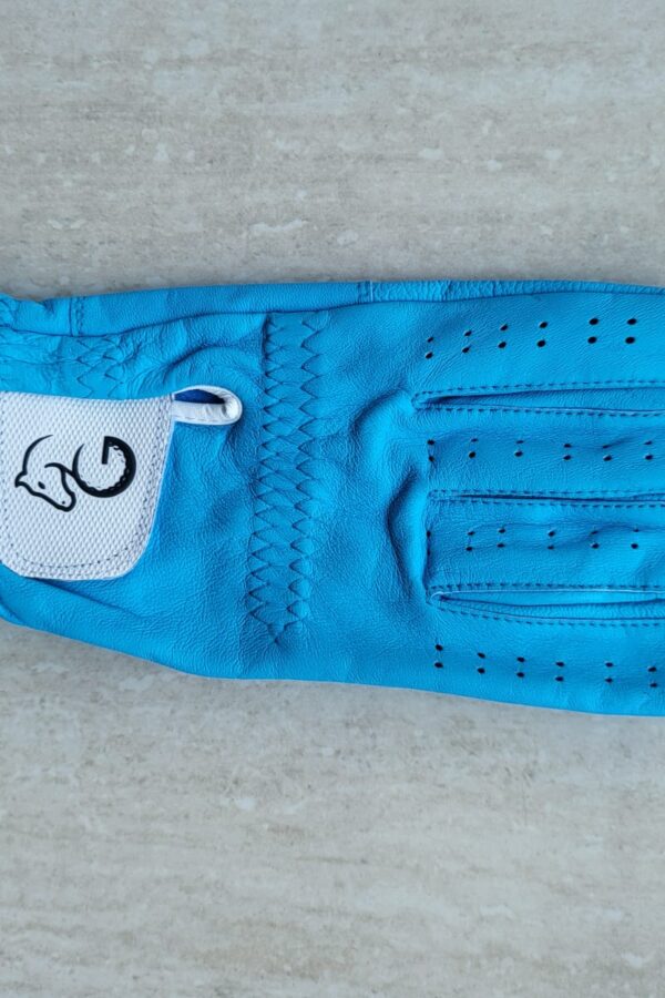 Mens blue cabretta leather gloves